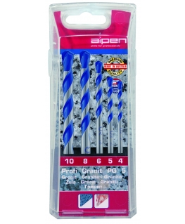 Drilled Estuche Brocas Alpen Granito 5 Piezas
