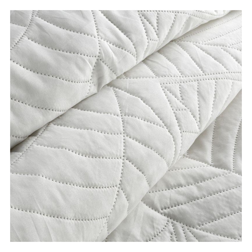 Eurofirany DESIGN 91 BONI / 6 Bedspread, quilted by hot pressing with leaf pattern, 170X210 cm, color: white – 5