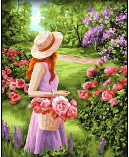 Beldizart Wizardi tapybos pagal numerius rinkinys. Pasivaikščiojimas sode 40x50 cm J053
