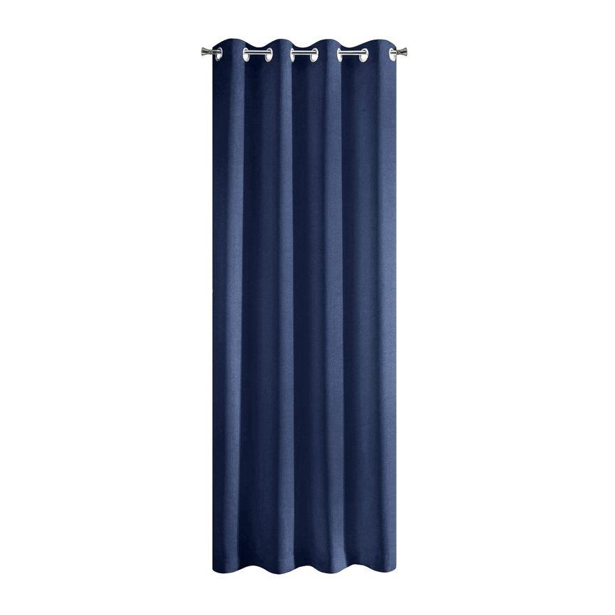 Night curtain Eurofirany RITA made of smooth fabric, 140X250 cm loops / wheels, color: blue – 3