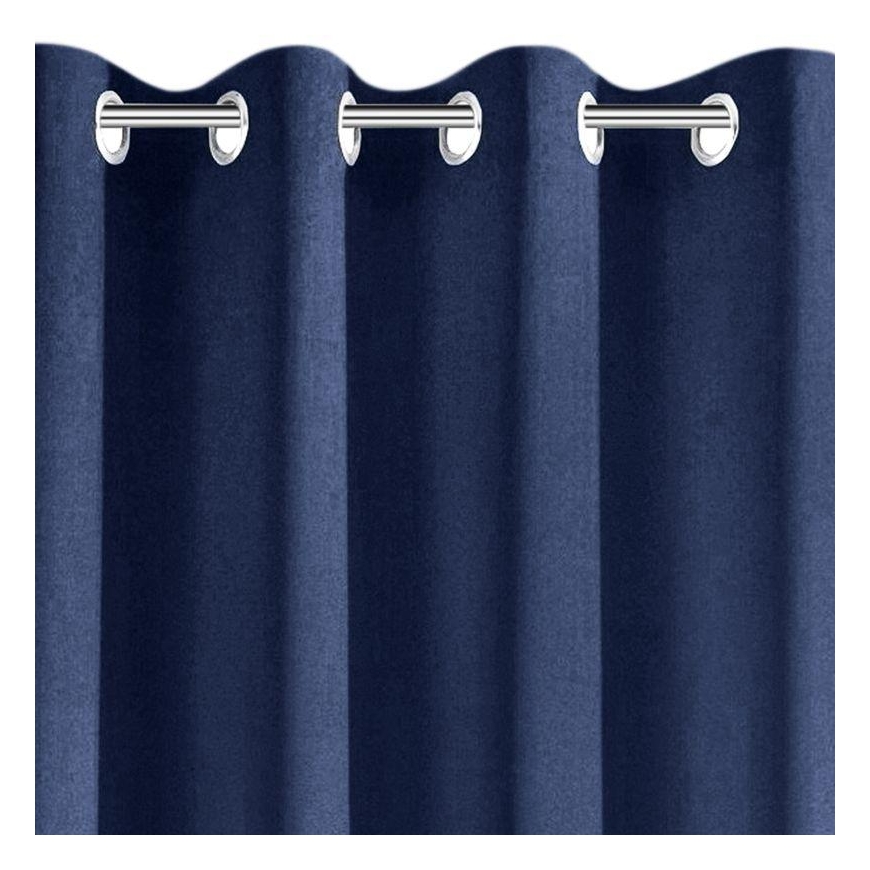 Naktinė užuolaida Eurofirany RITA iš lygaus audinio, 140X250 cm kilpos / ratukai, spalva: mėlyna – 4