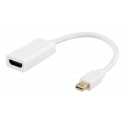 Deltaco DP-HDMI46 videokaapeli-adapteri 0,2 m Mini DisplayPort HDMI-tyyppi A (vakio) Valkoinen
