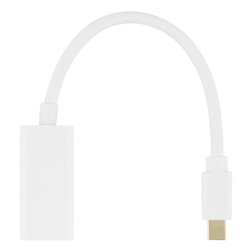 Deltaco DP-HDMI46 videokaapeli-adapteri 0,2 m Mini DisplayPort HDMI-tyyppi A (vakio) Valkoinen – 2