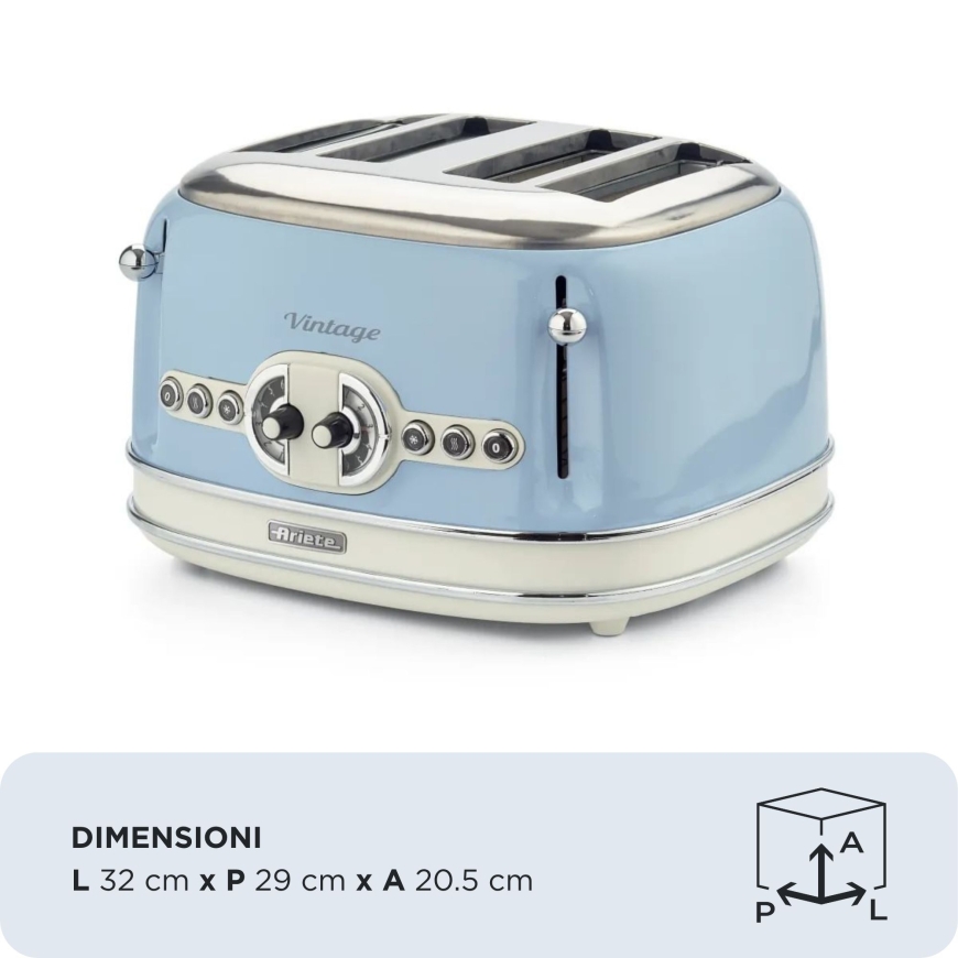 Ariete 0156/05 4 slice(s) 1600 W Blue – 2