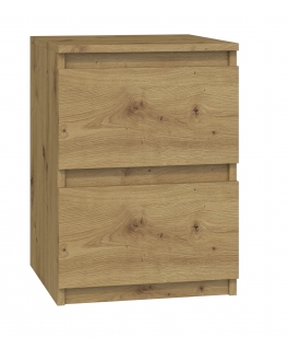 Topeshop M2 ARTISAN nightstand/bedside table 2 drawer(s) Oak, Wood