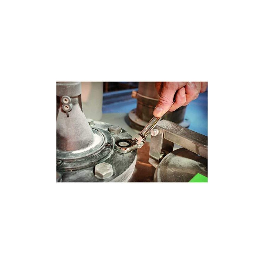 Bahco Kombinuotas terkšlinis reversinis raktas su lanksčia galva 10mm – 4