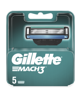Gillette Mach3 Skustuvo Vyrams Galvutės, Papildomi Peiliukai, 5 Vnt.