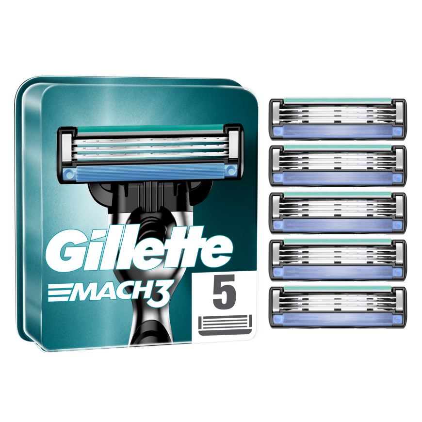 Gillette Mach3 Razor Heads for Men, Extra Blades, 5 pcs. – 2