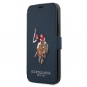Case Us Polo Assn USA Polo USFLBKP12LPUGFLNV iPhone 12 Pro Max 6.7" Navy/Navy Book Polo Embroidery Collection