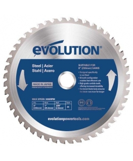 Evolution TCT Saw Blade for Cutting 230mm 48z Steel (EVO-230-48-S)
