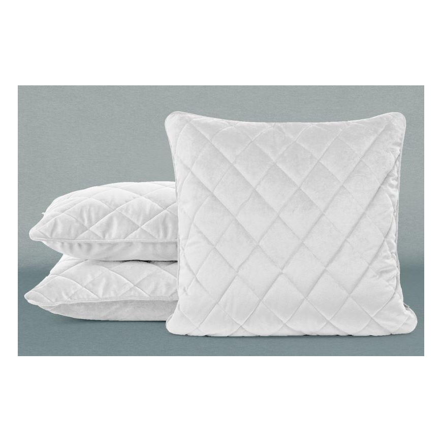 Eurofirany Pagalvė VELVET 50x50cm - balta Pagalvės užvalkalas – 5
