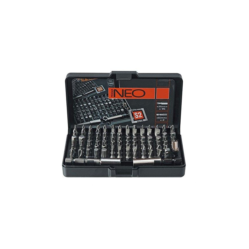 Neo Screwdriver bits with handle 99 pcs (06-104) – 2