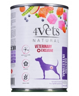 4VETS Natural Gastro Intestinal Dog - mitrā suņu barība - 400 g