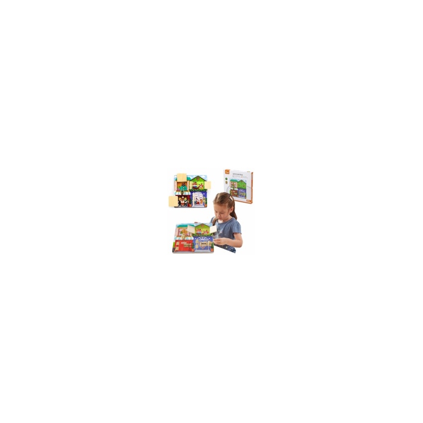 Wooden puzzles 12 boards of 4 puzzles each in Viga Toys stand – 2