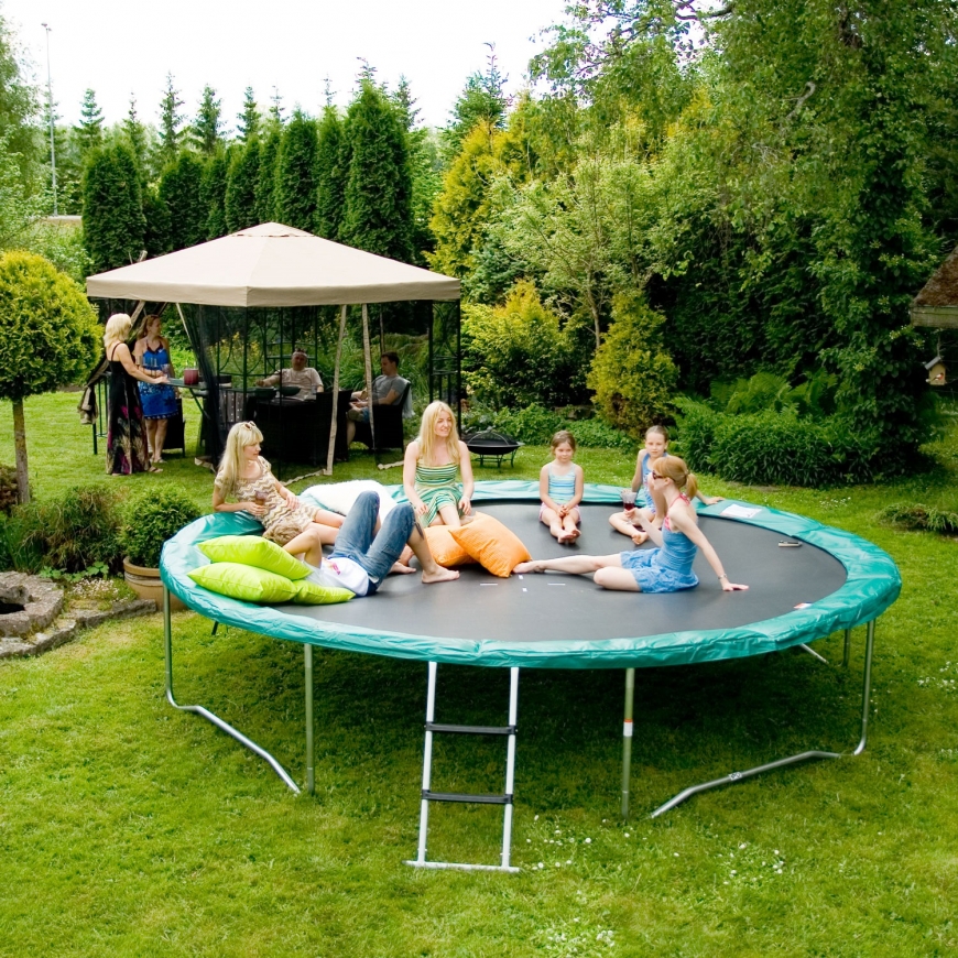 Trampoline D426cm with green pad – 4