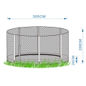 Enclosure for 305cm ground trampoline, with poles, black Enclosure for 305cm ground trampoline, with poles, black