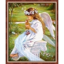 Beldizart Diamond painting set "Angel with a kitten" 40*50 cm AM4017 Beldizart Diamond painting set "Angel with a kitten" 40*50 cm AM4017
