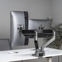 Maclean Desk mount for two monitors, universal Ergo Office, gas spring 17 "-35" 15 kg, VESA 75x75 / 100x100, ER-446