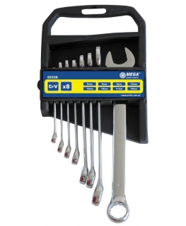 Mega Combination spanner set 6-19mm 8 pcs. (35338)