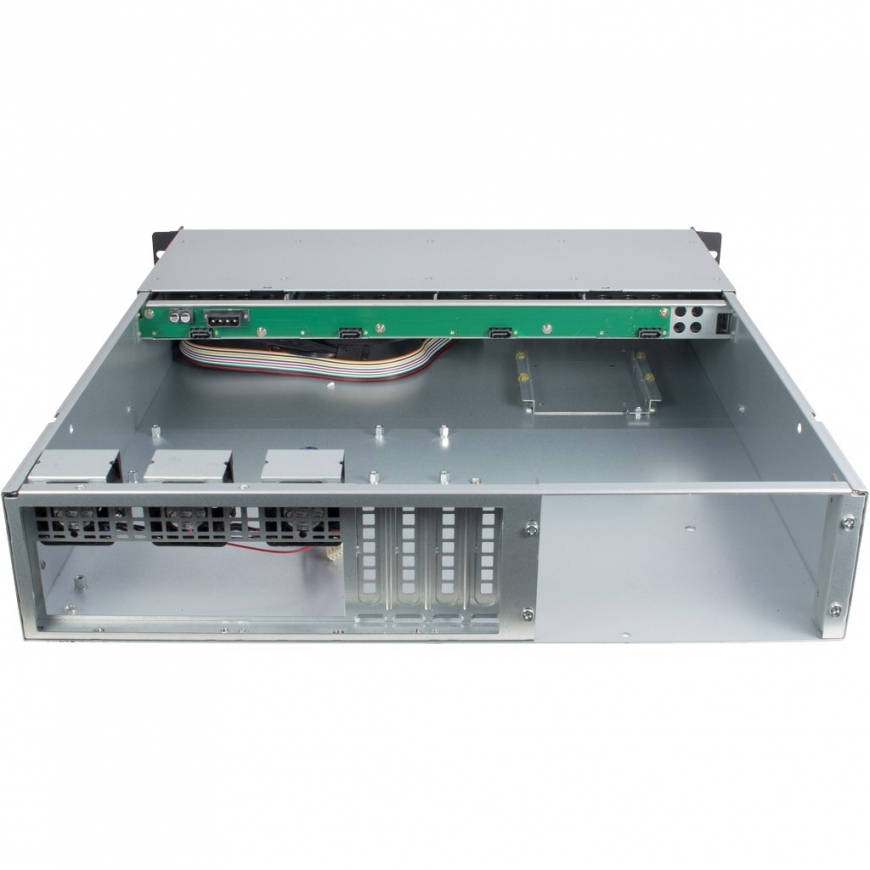 Inter-Tech 2U 2404L S-ATA Teline Musta, Harmaa – 3