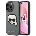 Dėklas Karl Lagerfeld KLHCP14XSAPKHG „iPhone 14 Pro Max 6,7“ Sidabrinė/Sidabrinis hardcase Saffiano Karl galvos pataisa Dėklas Karl Lagerfeld KLHCP14XSAPKHG „iPhone 14 Pro Max 6,7“ Sidabrinė/Sidabrinis hardcase Saffiano Karl galvos pataisa