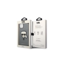 Case Karl Lagerfeld KLHCP14XSAPKHG iPhone 14 Pro Max 6.7 Silver/Silver Hardcase Saffiano Karl Head Patch Case Karl Lagerfeld KLHCP14XSAPKHG iPhone 14 Pro Max 6.7 Silver/Silver Hardcase Saffiano Karl Head Patch