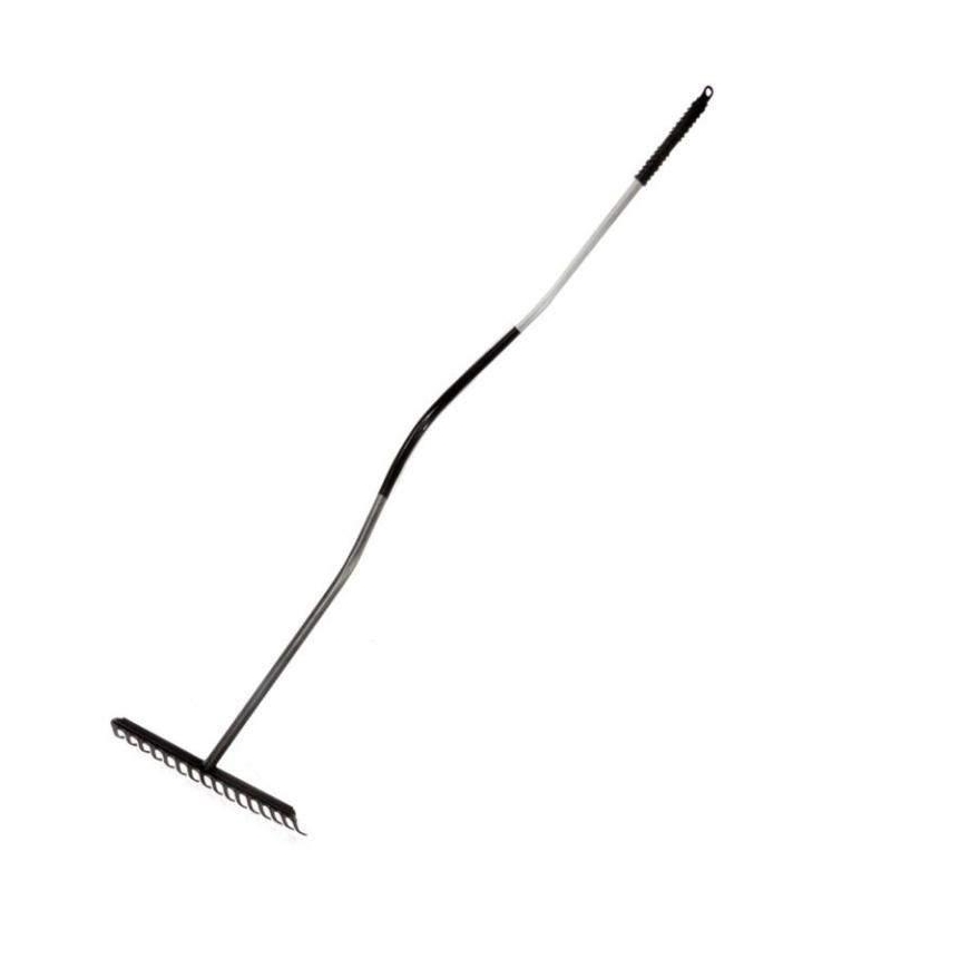 POLSKA 12278 Rake 16 teeth shank curved metal graphite plastic handle