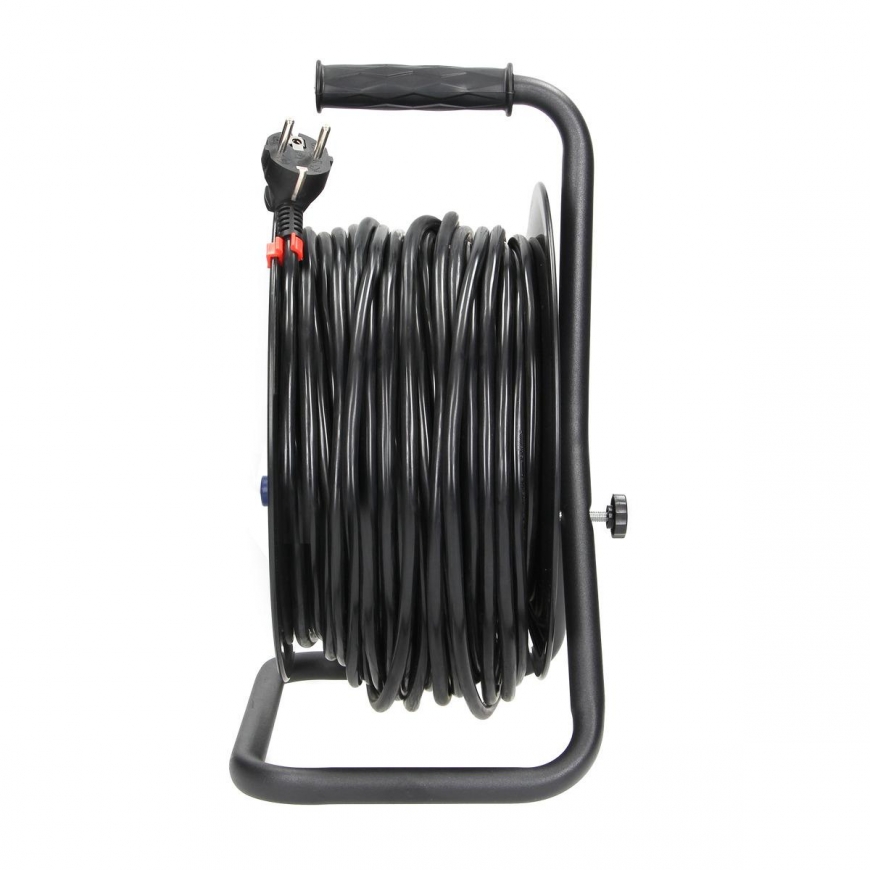 Orno Coil extension, 4 sockets 2P + Z (schuko), PVC H05VV-F 3x1,5mm? Cable, length - 50m, STOPPED SOCKETS, thermocouple, current – 5