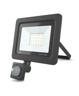 Forever PROXIM II Outdoor & Indoor IP66 LED PIR Flood light 20W 1600 Lumens Neutral 4500K White Black