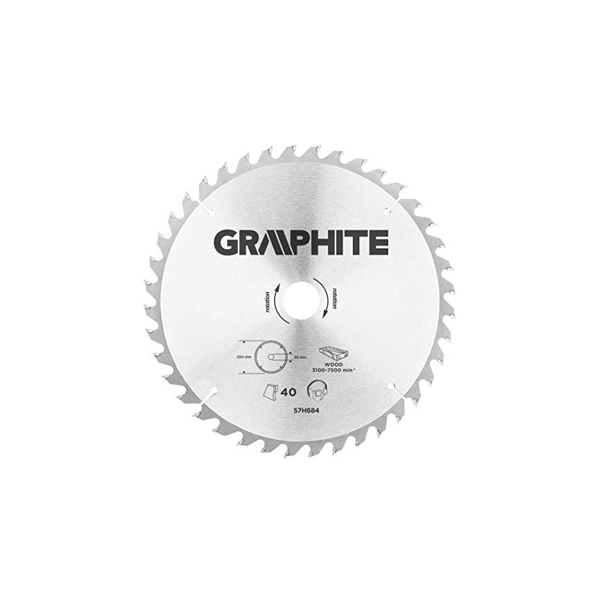Graphite Graphite circular saw 250x30x3.2mm 40 teeth. - 57H684 – 2