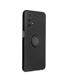 TakeMe Finger Ring Soft Silicone Back Case with car holder magnet Samsung Galaxy A23 5G (A236U) Black
