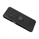 TakeMe Finger Ring Soft Silicone Back Case with car holder magnet Samsung Galaxy A23 5G (A236U) Black