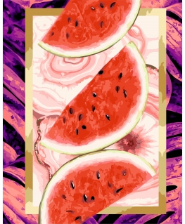 Beldizart (SALE) Paint by Number Kit. R021 Juicy watermelon 40*50