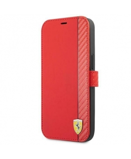 Case Ferrari FESAXFLBKP13SRE iPhone 13 mini 5.4" red/red book On Track Carbon Stripe