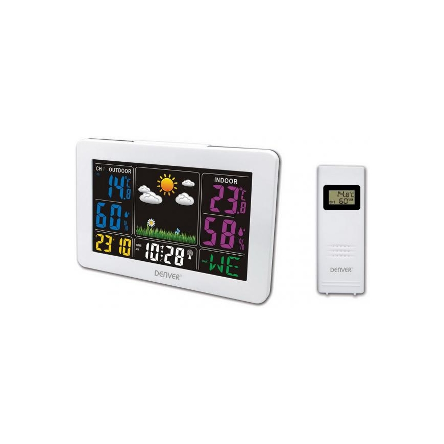 Denver WS-540WHITE skaitmeninė oro stotelė Balta AC-Baterija – 3