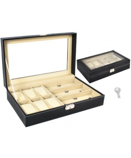 Iso Trade Black watch and glasses holder