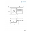 Made ZORBA GRAN SINK 76X44X16 ZQZ_N113 BLK