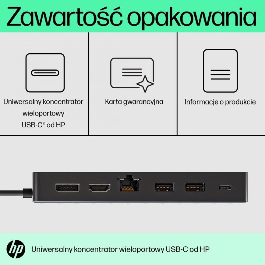 HP universālais USB-C vairāku portu centrmezgls – 2