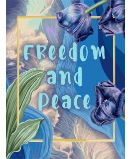 Beldizart Paint by numbers kit. T004 Freedom and peace 40*50