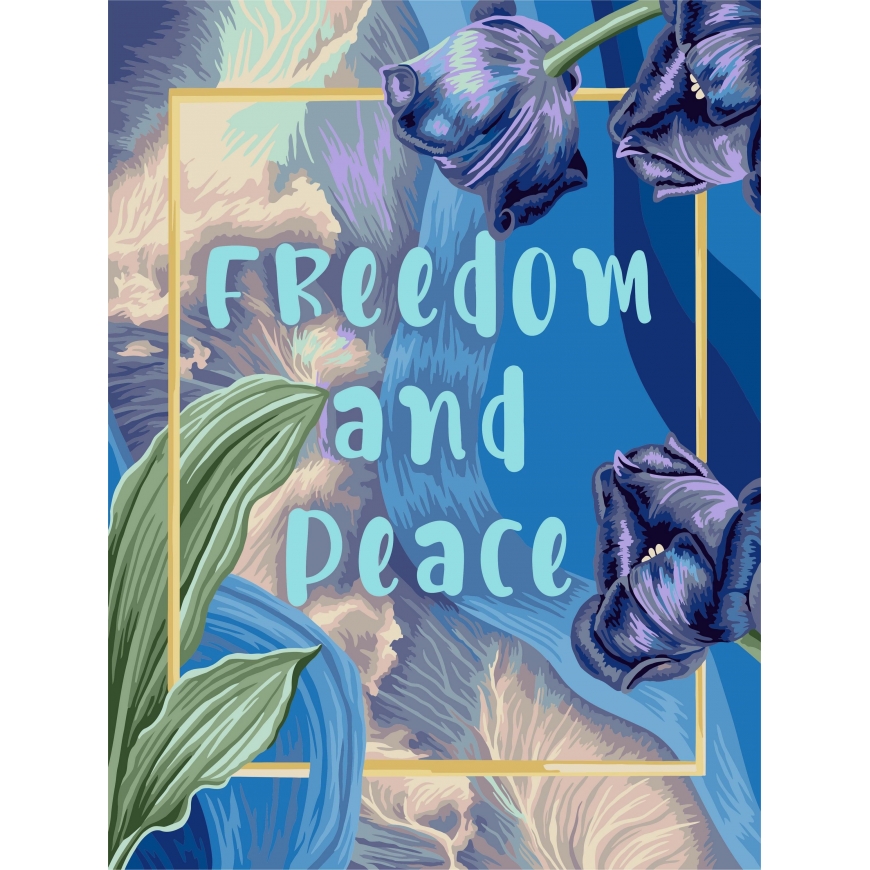 Beldizart Paint by numbers kit. T004 Freedom and peace 40*50