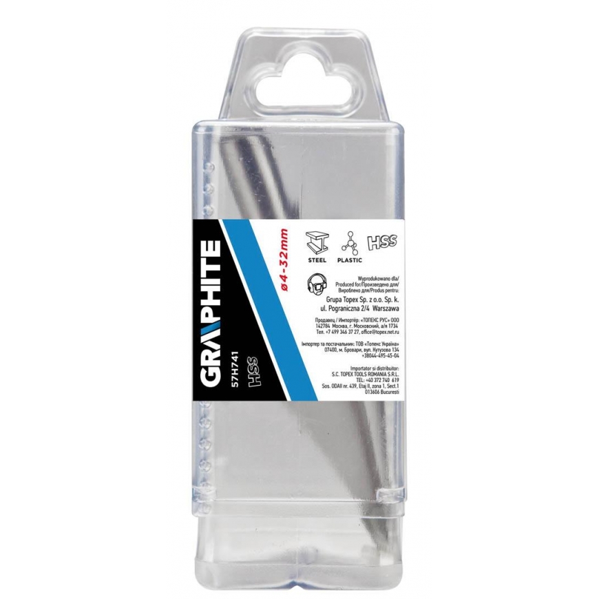 Graphite Grafitas bepakopis grąžtas 4-32 mm 57H741 – 5