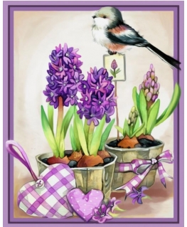 Beldizart Diamond painting set hyacinth aroma 24х30 cm AZ-1467