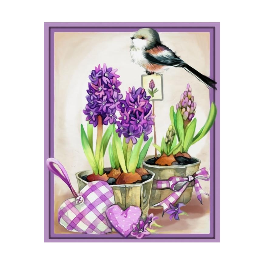 Beldizart Diamond painting set hyacinth aroma 24х30 cm AZ-1467