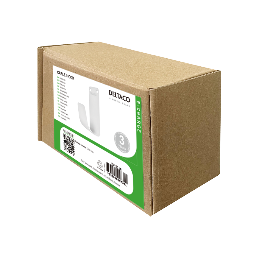 Kabelio laikiklis DELTACO E-CHARGE SS304, baltas / EV-5116 – 5