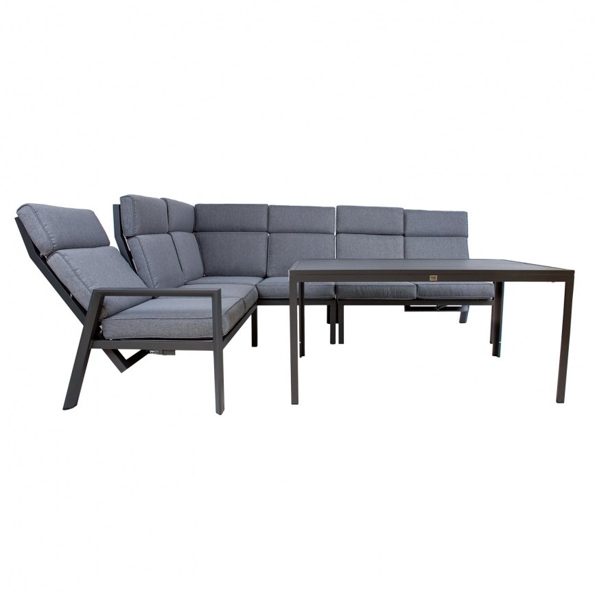 Dârza mçbeïu komplekts CASTEN galda un stûra dîvâns, tumði pelçks – 4