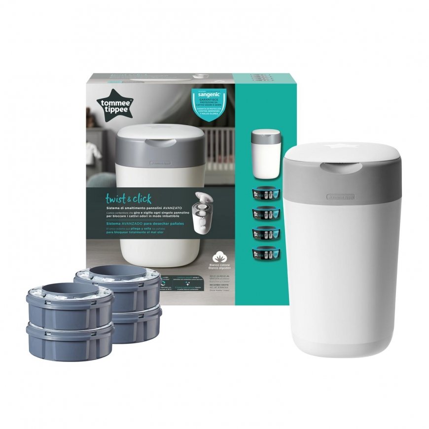 TOMMEE TIPPEE sangenic container for diapers Twist and Click Tub, with 4 cartridges, 85102002