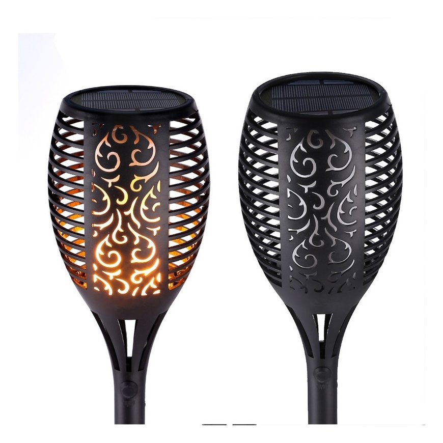 Forever Solārais IP65 Dārza Dekora Liesmu gaismeklis 96 LED ar īstu uguns efektu 1500mAh batereju 9x78cm Melns – 3