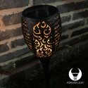 Forever Solar IP65 Garden Decor Flame Light 96 LED with real fire effect 1500mAh battery 9x78cm Black