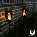 Forever Solar IP65 Garden Decor Flame Light 96 LED with real fire effect 1500mAh battery 9x78cm Black
