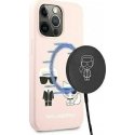 Karl Lagerfeld KLHMP13LSSKCI iPhone 13 Pro / 13 6,1" kietas dėklas šviesiai rausva/šviesiai rožinis Silikoninis Ikonik Karl & Ch Karl Lagerfeld KLHMP13LSSKCI iPhone 13 Pro / 13 6,1" kietas dėklas šviesiai rausva/šviesiai rožinis Silikoninis Ikonik Karl & Ch